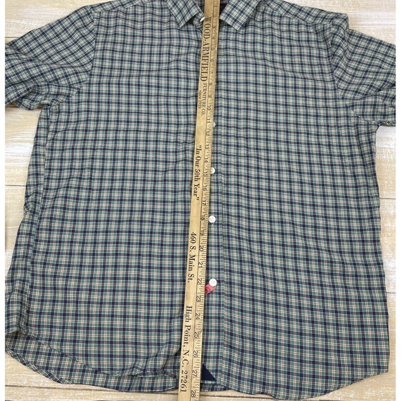 UNTUCKit Mens Large Plaid Green/ Red/Blue Long Sleeve Button Up Shirt - Picture 7 of 9